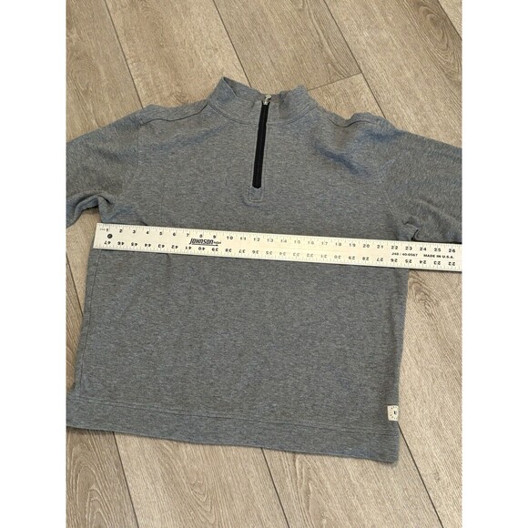 Linksoul Sweater Mens XL Tempus Fugit Grey Quarter Zip Pullover Golf Preppy - Picture 7 of 10